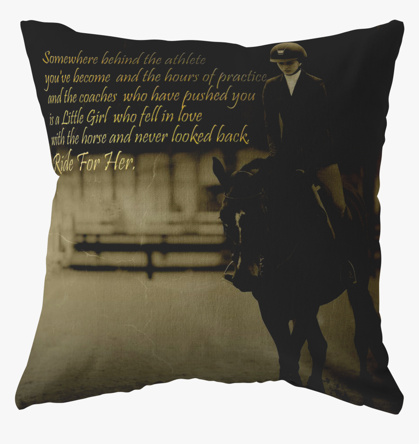 A Little Girl Fell In Love With The Horse Girl With - Cushion, HD Png Download, Free Download