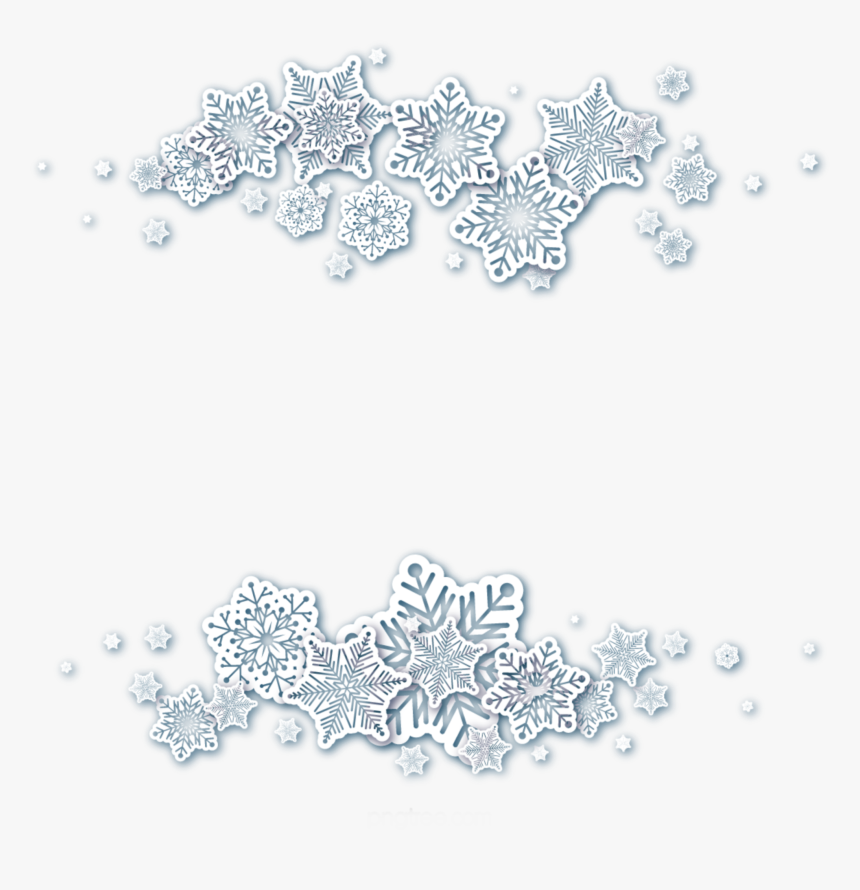 #ftestickers #snow #snowflakes #frame #borders #aesthetic - Motif, HD Png Download, Free Download