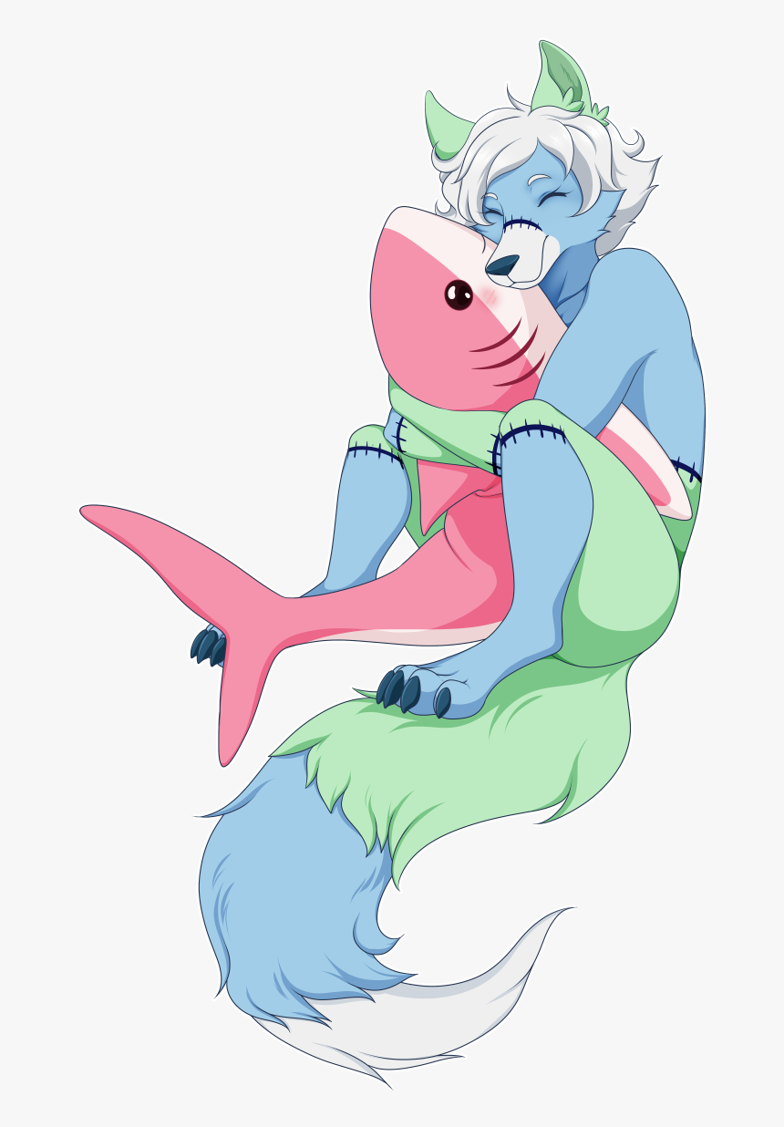 Pastel Shark= Cuddles - Shark Cuddling Furry, HD Png Download, Free Download