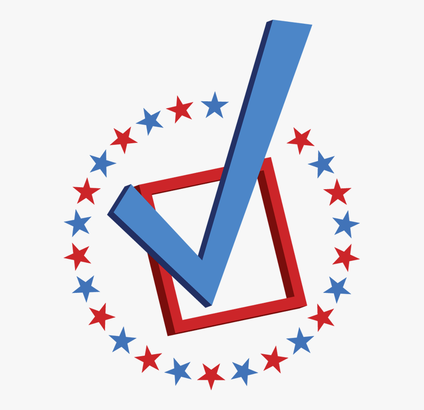 Vote Check Mark Png - Red Stars In A Circle, Transparent Png, Free Download