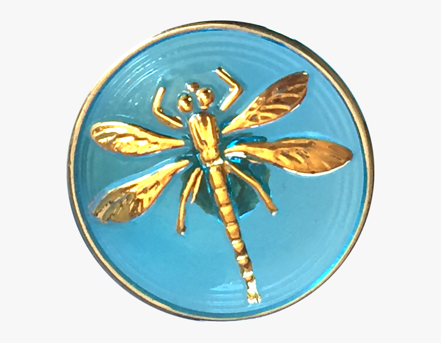 Clear Sky Blue Dragonfly Czech Glass 18mm / 3/4 - Dragonfly, HD Png Download, Free Download