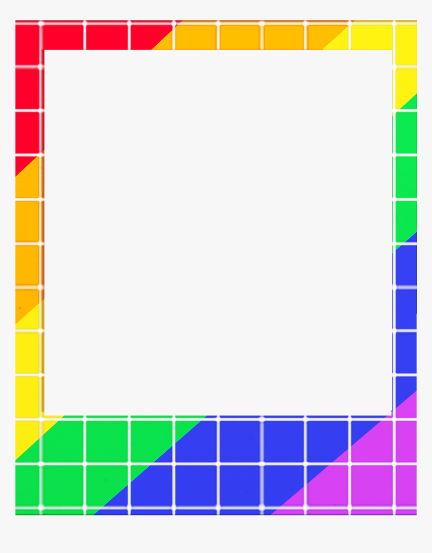 #polaroid #rainbow #png #border - Orange, Transparent Png, Free Download