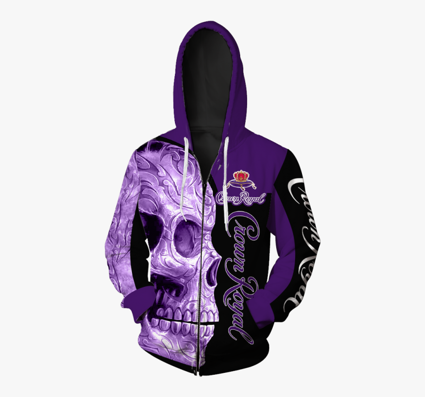 Crown Royal Skull 3d All Over Print Hoodie - Crown Royal Hoodie, HD Png Download, Free Download