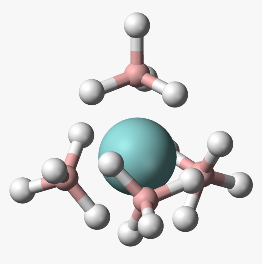 Zirconium Borohydride 3d Balls A - 3d Model Of Hafnium, HD Png Download, Free Download