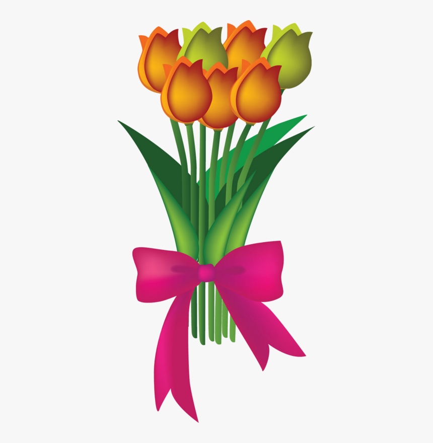 Flower Clipart, Carrie, Flower Art, Clip Art - Tulip Flower, HD Png Download, Free Download