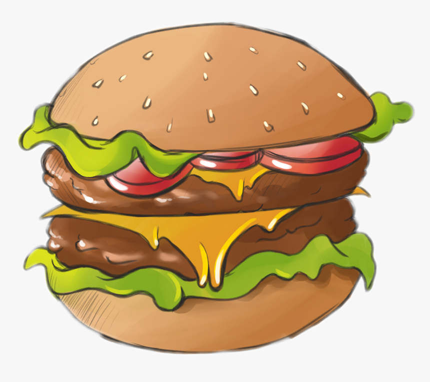 Fast Food Clipart - Cheeseburger, HD Png Download, Free Download