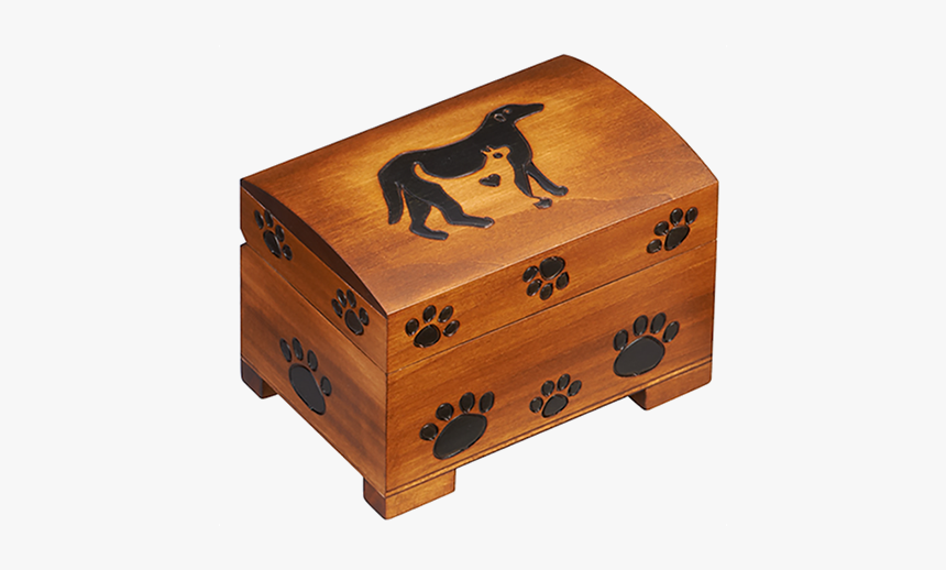 Cat & Dog Wooden Box With Paw Prints - Plywood, HD Png Download, Free Download