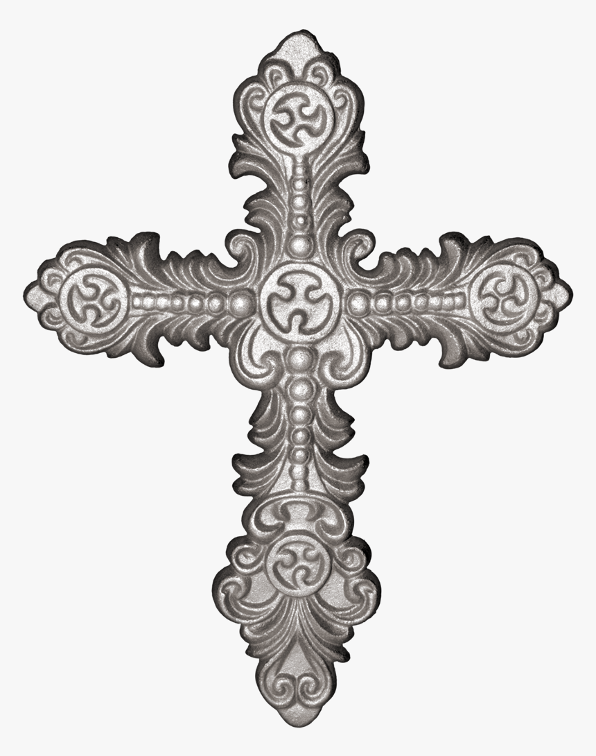 Transparent Gothic Cross Png - Black And White Ornate Cross, Png Download, Free Download