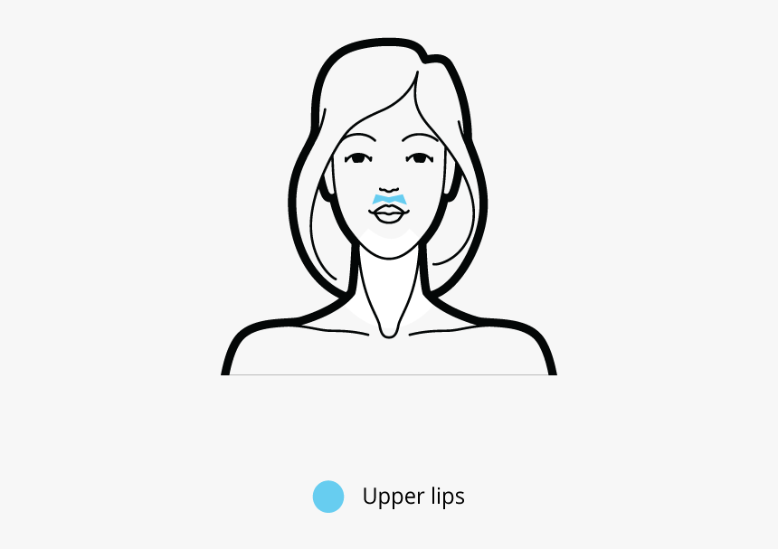 Women"s Lip Laser Hair Removal Package - Sketch, HD Png Download, Free Download