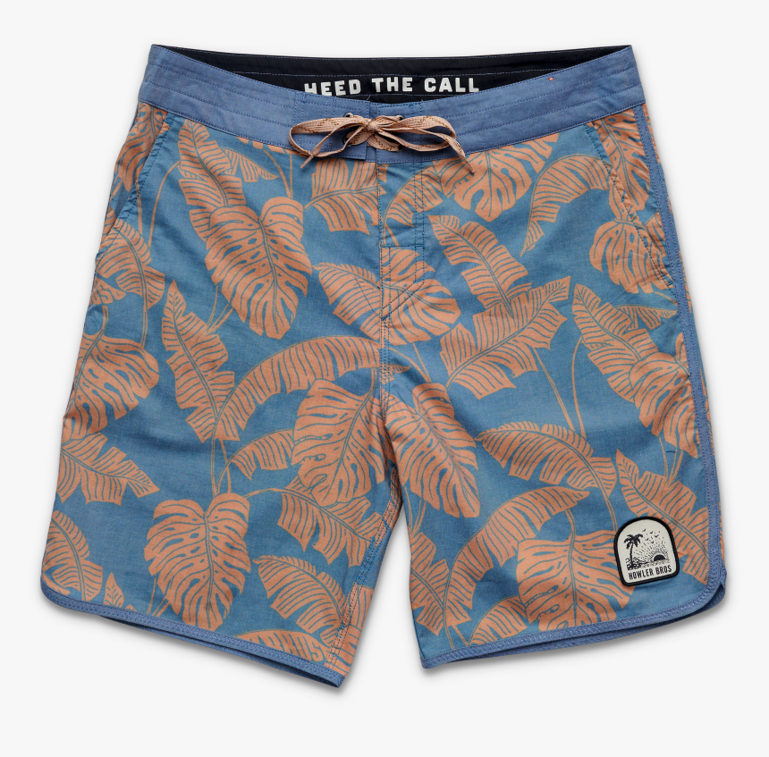 Stretch Bruja Boardshorts Monstera Print, HD Png Download, Free Download