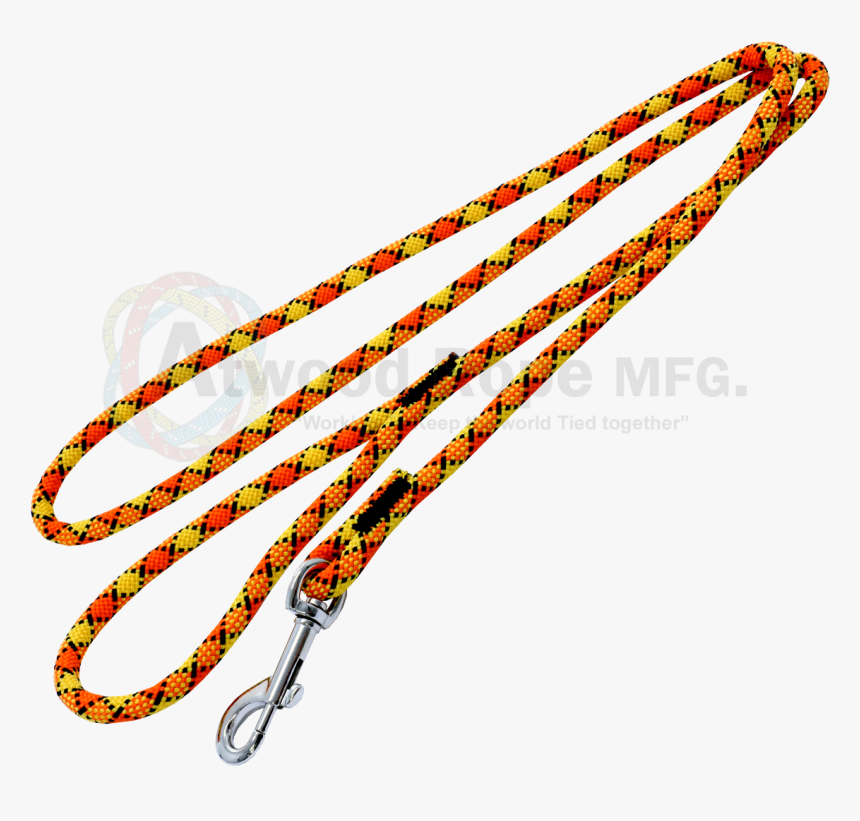 3/8 Yellow W/ Neon Orange & Black Rope Leash - Leash, HD Png Download, Free Download