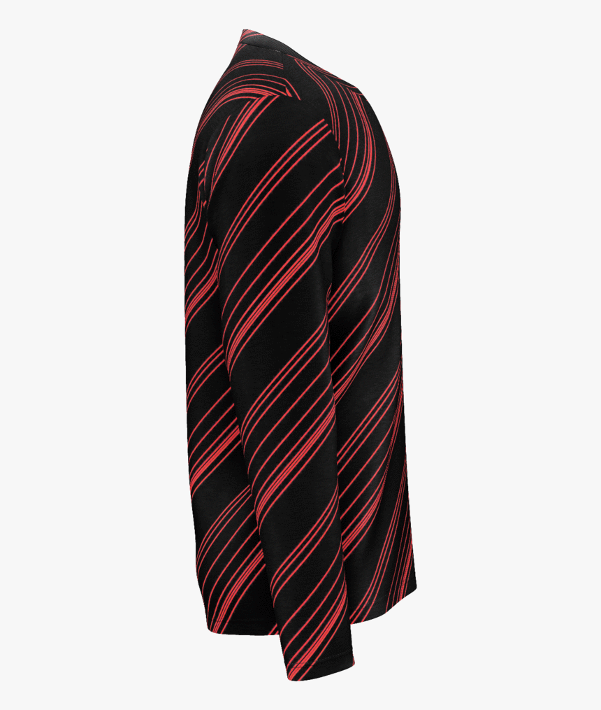 Red/black Diagonal Striped Men"s Long Sleeve Sj T-shirt - Skirt, HD Png Download, Free Download
