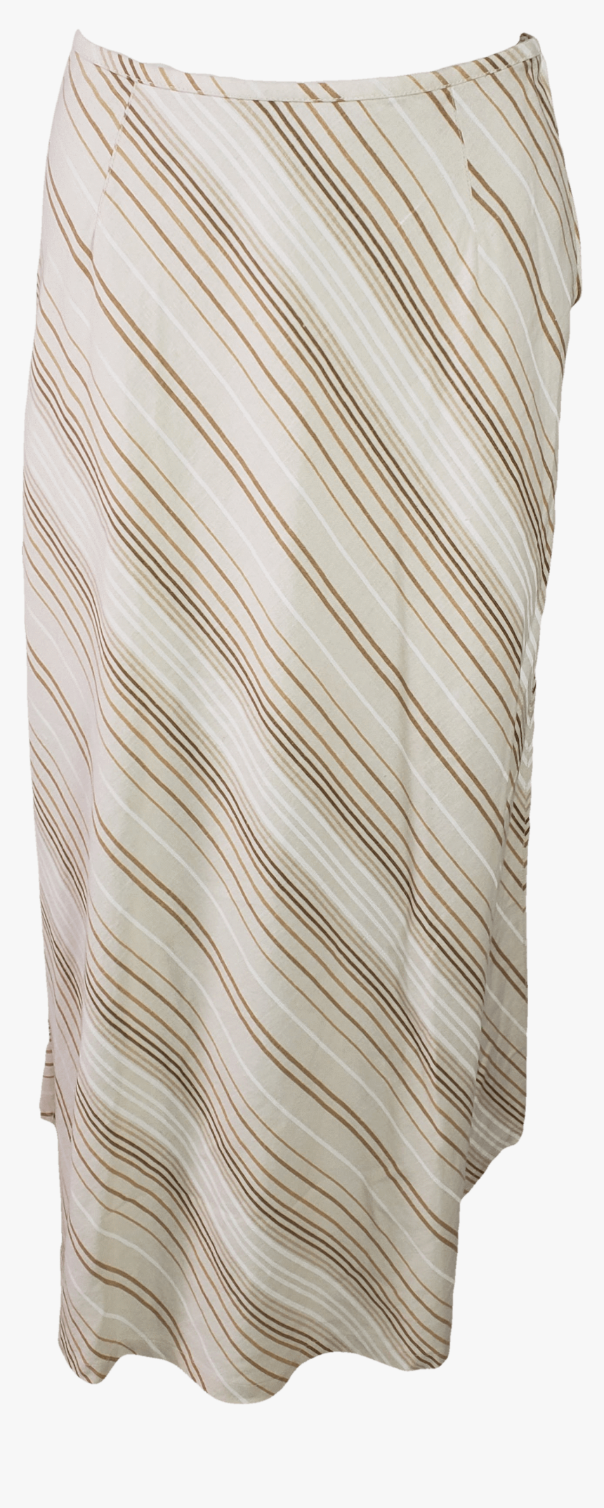 Beige Diagonally Striped Midi Skirt By Liz Claiborne - Throw Pillow, HD Png Download, Free Download