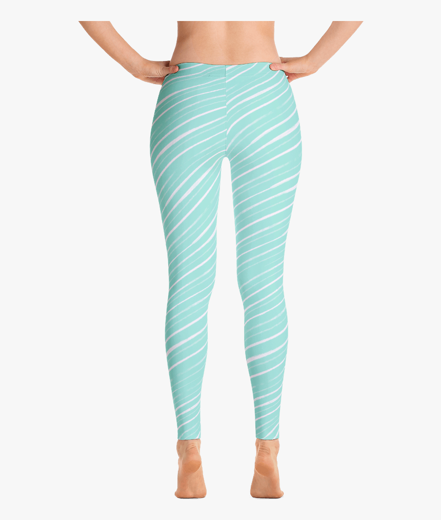 Teal Diagonal Striped Leggings"
 Class= - Leggings, HD Png Download, Free Download