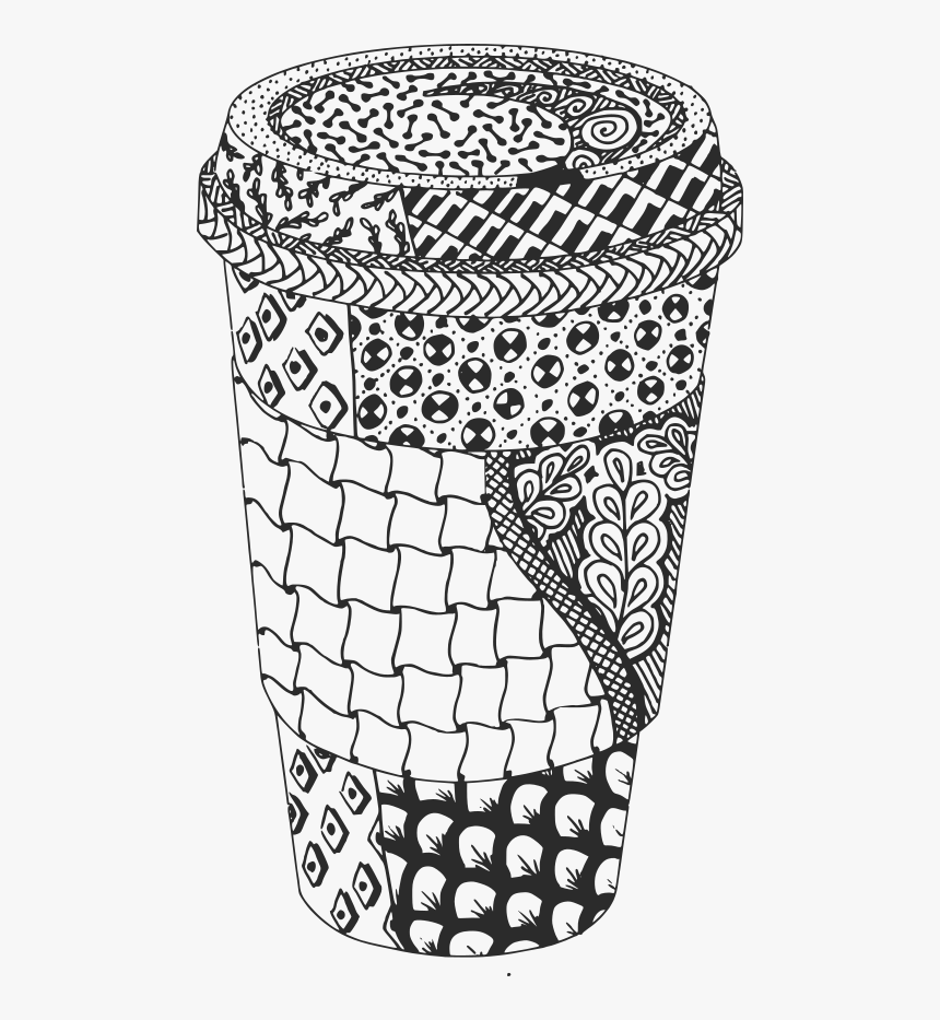 Zentangle Coffee Cup, HD Png Download, Free Download