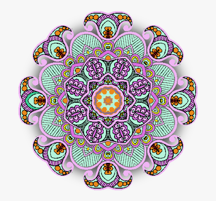 Tangle Drawing Doodle - Zentangle Art Color Png, Transparent Png, Free Download