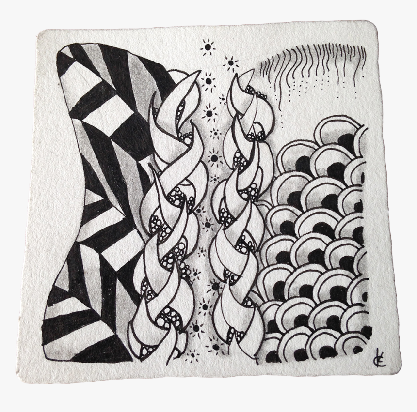 Zentangle Tile By Katie Crommett - Doodle, HD Png Download, Free Download