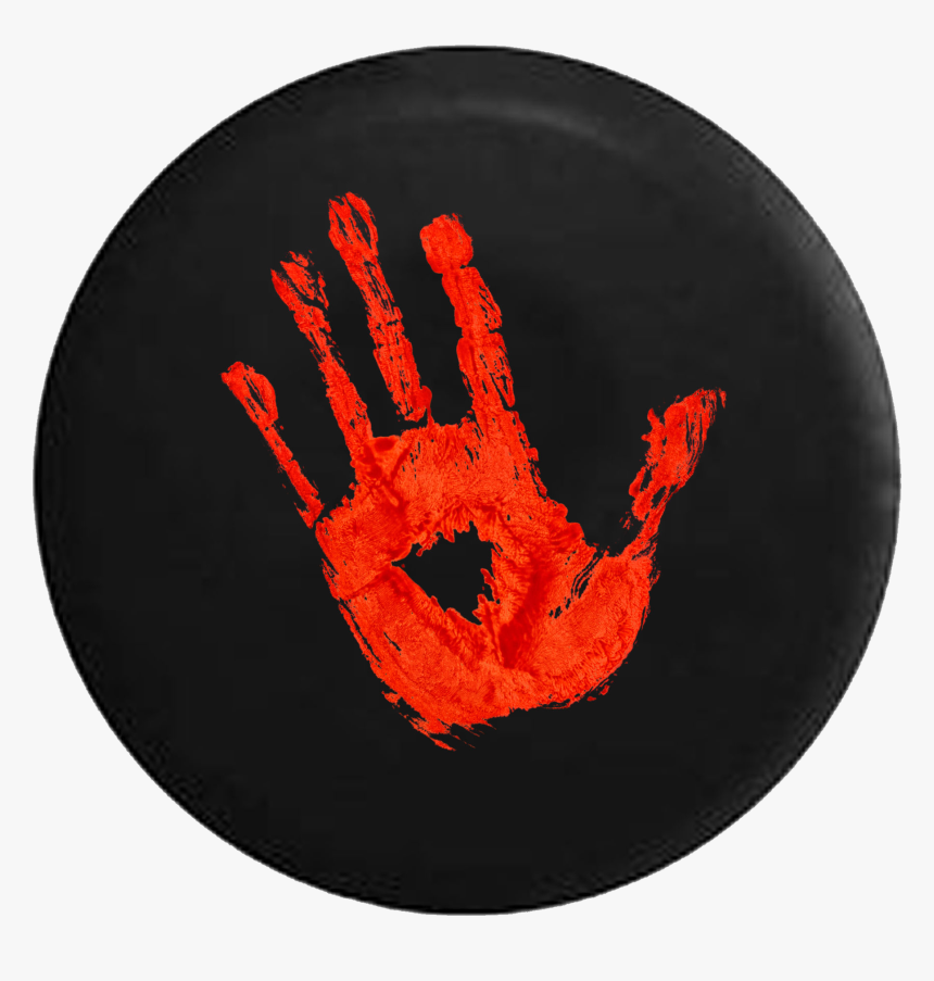 Zombie Bloody Handprint Jeep Camper Spare Tire Cover - Circle, HD Png Download, Free Download