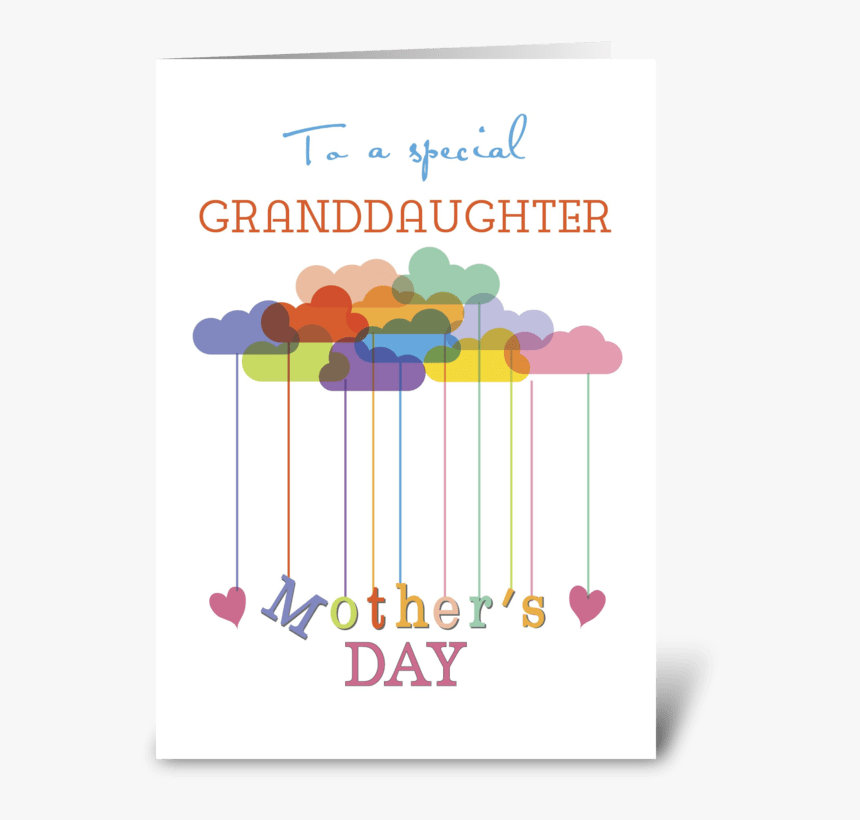 Granddaughter, Cute Mother"s Day Rainbow Greeting Card - Mother's Day Card For Daughter In Law, HD Png Download, Free Download