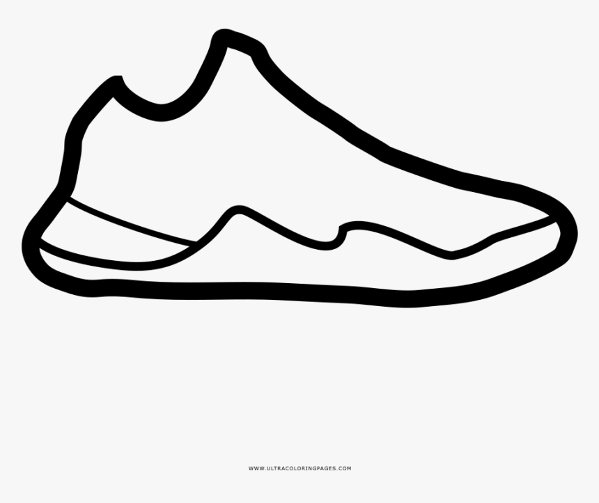 Basketball Shoe Coloring Page - Basketball Shoe Drawing, HD Png Download, Free Download