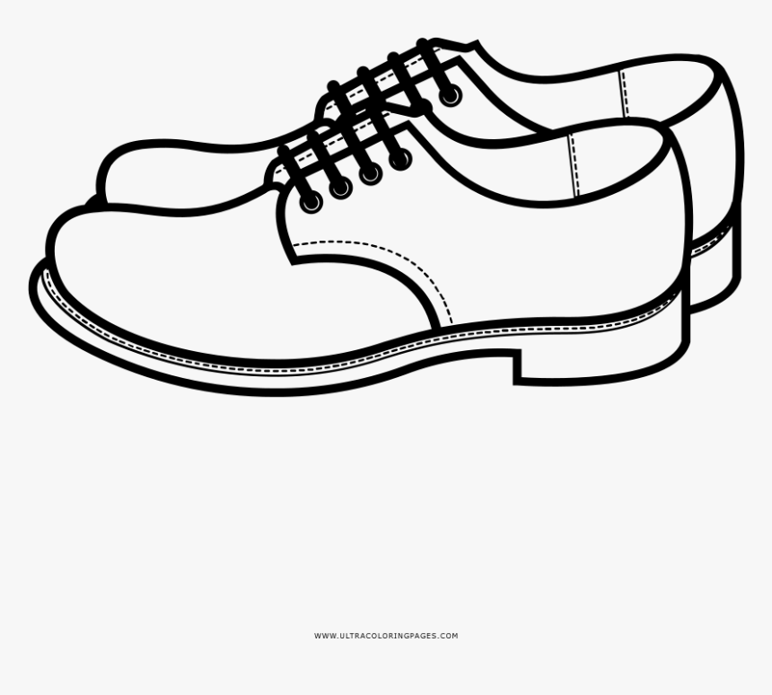 Shoes Coloring Page - Dibujo De Zapatos Para Colorear, HD Png Download, Free Download