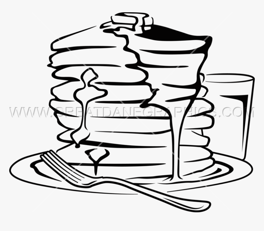 Pancake Clipart Black And White, Pancake Black And - Pancake Png Black White, Transparent Png, Free Download