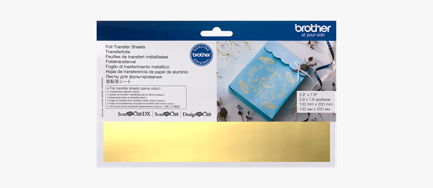Gold Foil Transfer Sheets Brother Scan N Cut Foiling - Brother, HD Png Download, Free Download