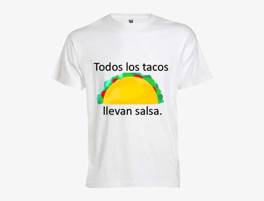 Camiseta Blanca-rotulada - Taco - Active Shirt, HD Png Download, Free Download