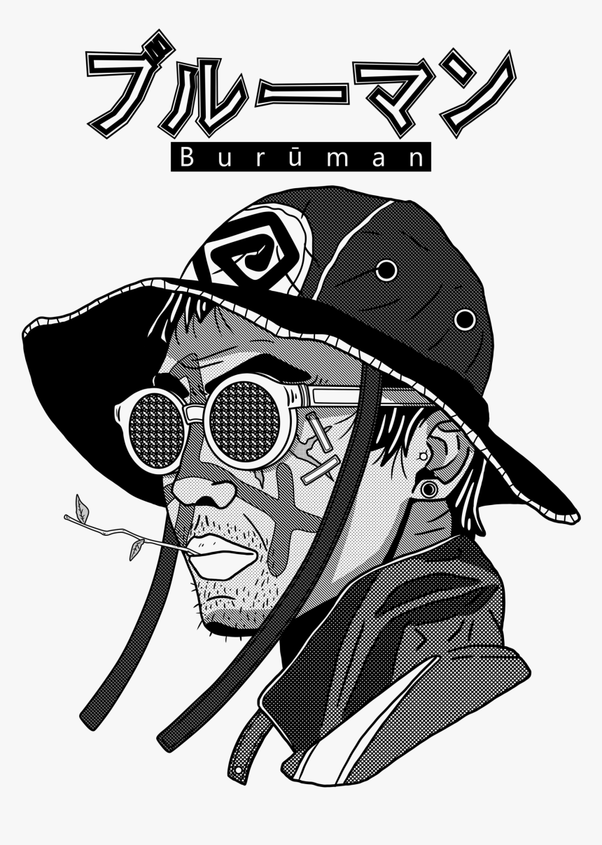 Image Of Burūman ブルーマン Black & White Collection Nº03 - Illustration, HD Png Download, Free Download