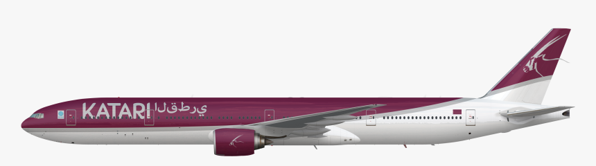Katari Airlines Boeing 777 - Boeing 777 300 Transparent, HD Png Download, Free Download