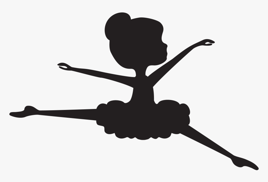 Black And White Tutu Clipart - Ballerina Silhouette Clipart Stencil, HD Png Download, Free Download