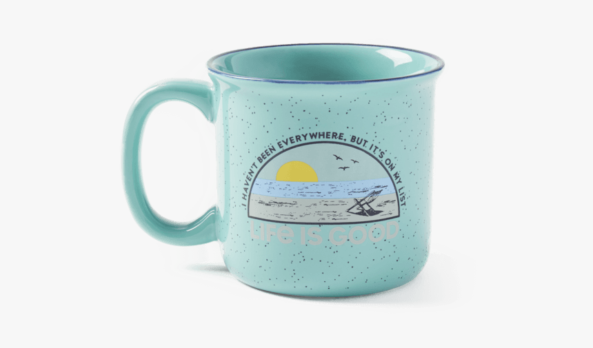 Beach List Happy Camper Mug - Coffee Cup, HD Png Download, Free Download