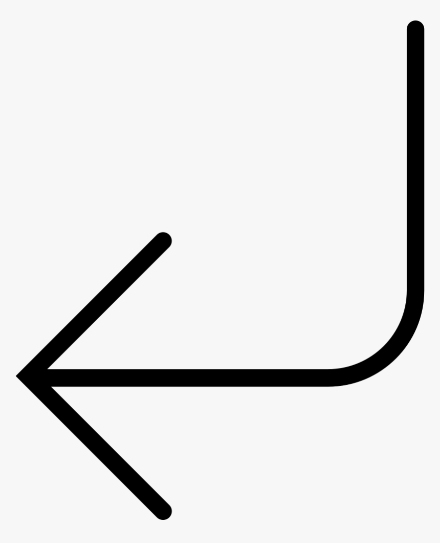 Left Round Angle Arrow Comments - Arrow Down To Left, HD Png Download, Free Download
