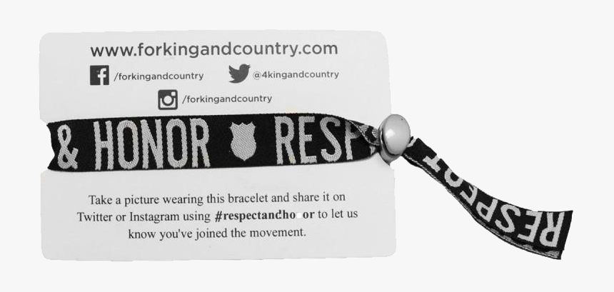 Respect Honor Ribbon Wristband - Paper, HD Png Download, Free Download