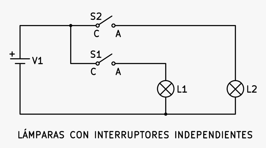 / Images/electric Bornas Lamparas Independientes - Schaltplan, HD Png Download, Free Download