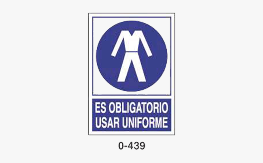 Mandatory Signboard Type 2 [o-439] - Uso Obligatorio De Uniforme De Comida, HD Png Download, Free Download