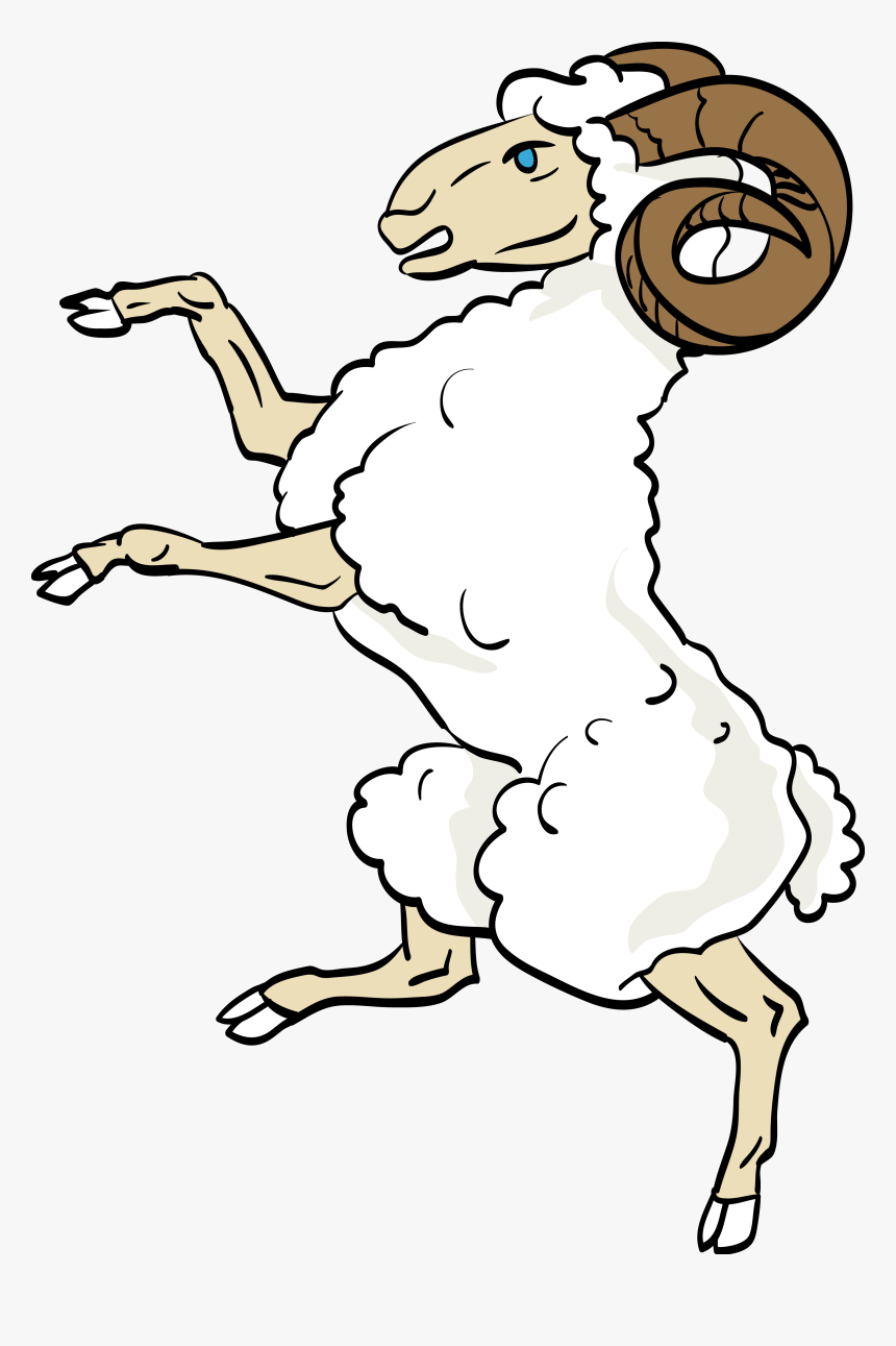 Sheep Coat Of Arms Clipart , Png Download - Coat Of Arms Sheep, Transparent Png, Free Download