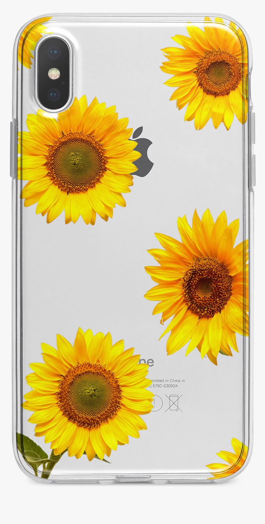 Bright Yellow Sunflowers Clear Tpu Case Cover For Iphone - Yellow Iphone Case Transparent, HD Png Download, Free Download