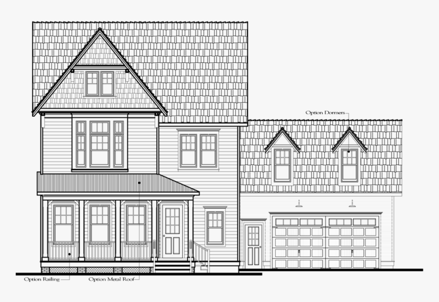 Asheville Std I Side Drive Elevations - House, HD Png Download, Free Download
