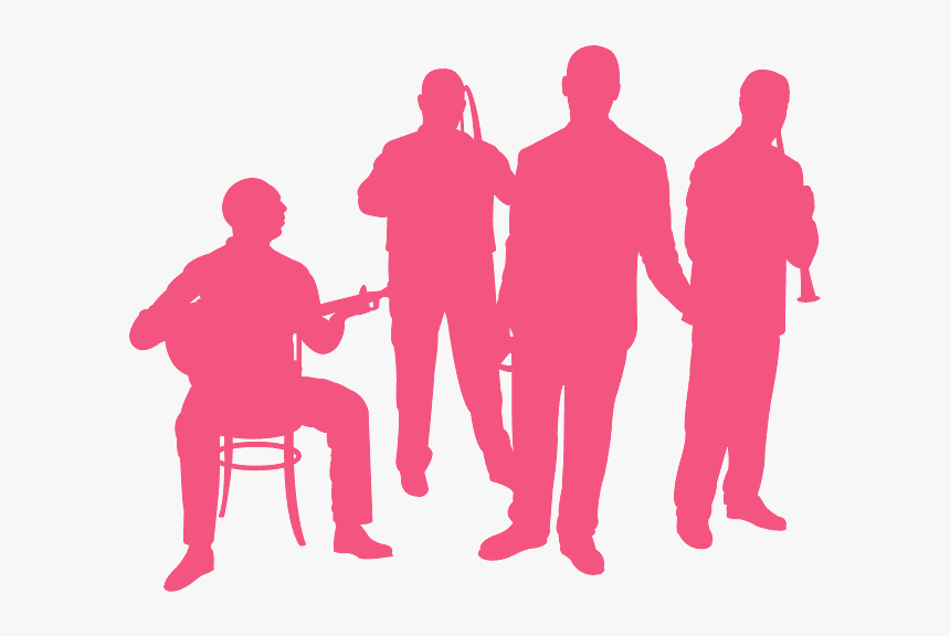 Jazz Band Silhouette Png, Transparent Png, Free Download