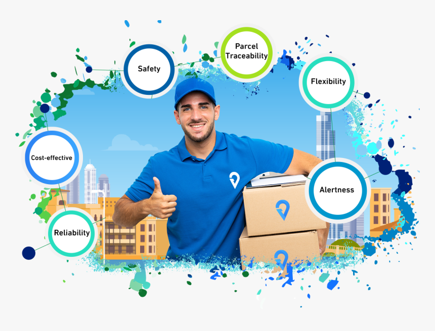 Advancements In The Quality Of Courier Delivery Viame - Cartoon, HD Png Download, Free Download