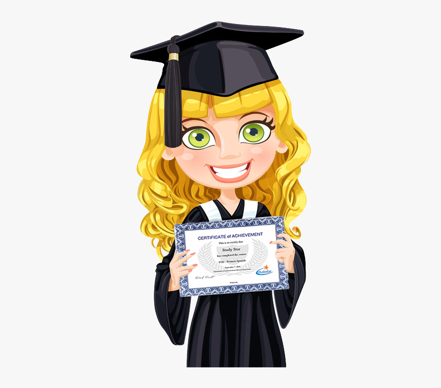 Estudiante - Girl Graduation Robe Animated, HD Png Download, Free Download