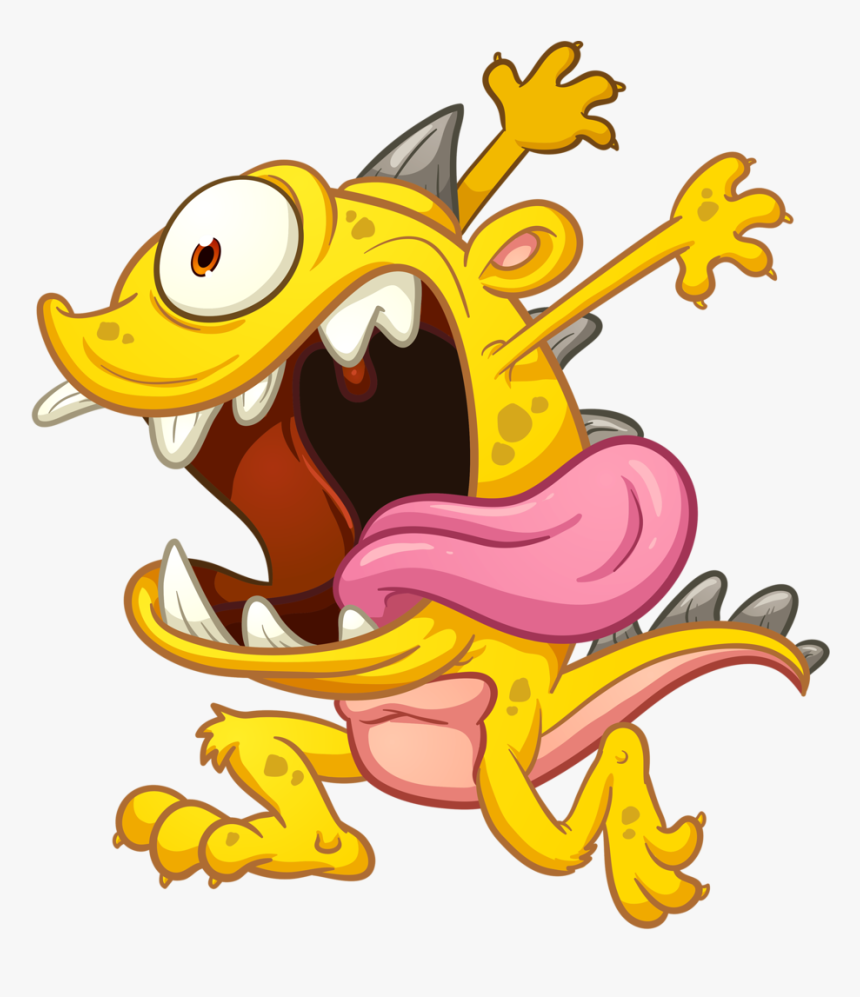 Transparent Monster - Crazy Cartoon Monster, HD Png Download, Free Download