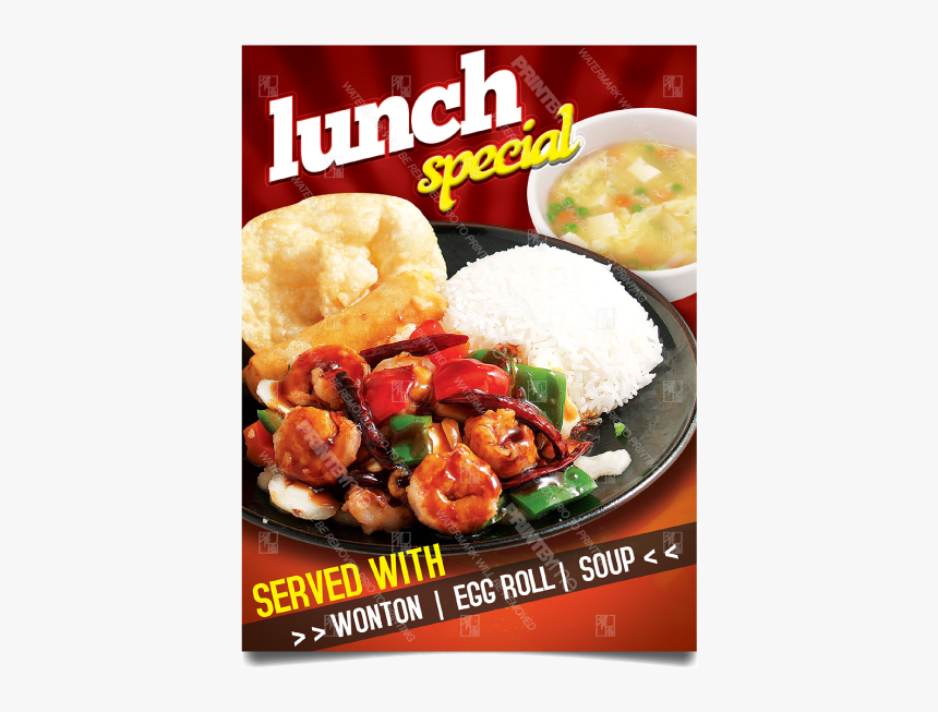 Cf-304 Chinese Food Lunch Special Poster - Seafood, HD Png Download, Free Download