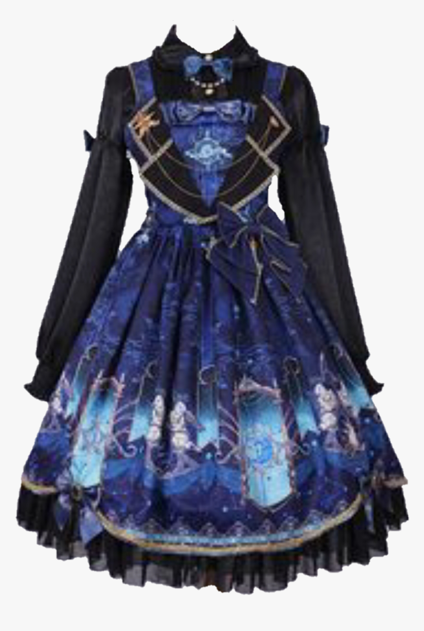 #lolita #dress #cute #png #moodboard #black #blue #galaxy - Galaxy Lolita Dress, Transparent Png, Free Download