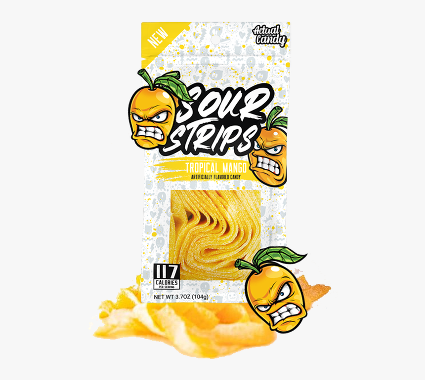 Tropical Mango Sour Strips - Orange, HD Png Download, Free Download