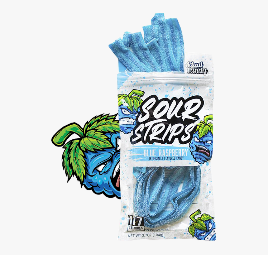 Blue Raspberry Sour Strips 104g - Balloon, HD Png Download, Free Download