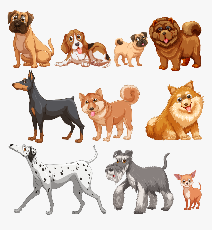 Chihuahua Dalmatian Dog Pug Clip Art - Dog Vector, HD Png Download, Free Download