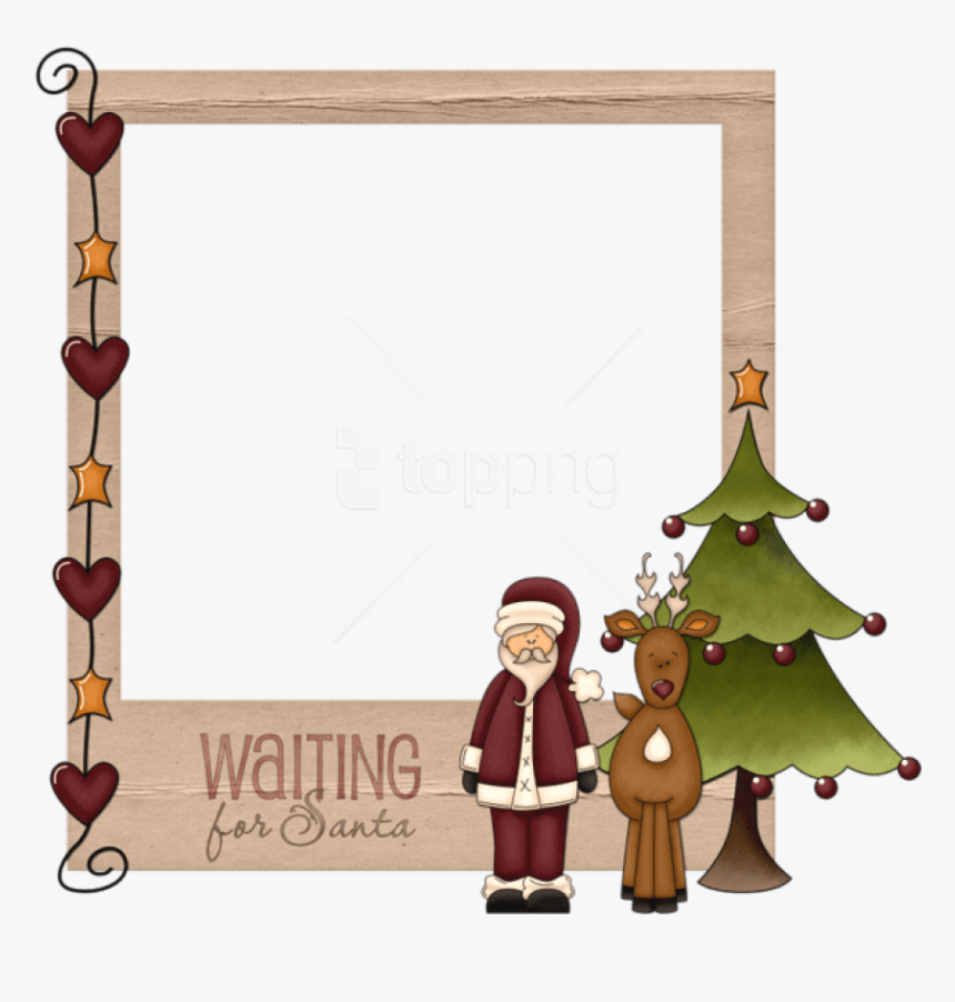Free Png Christmas Waiting For Santaframe Background - Png Clipart Christmas Frame, Transparent Png, Free Download
