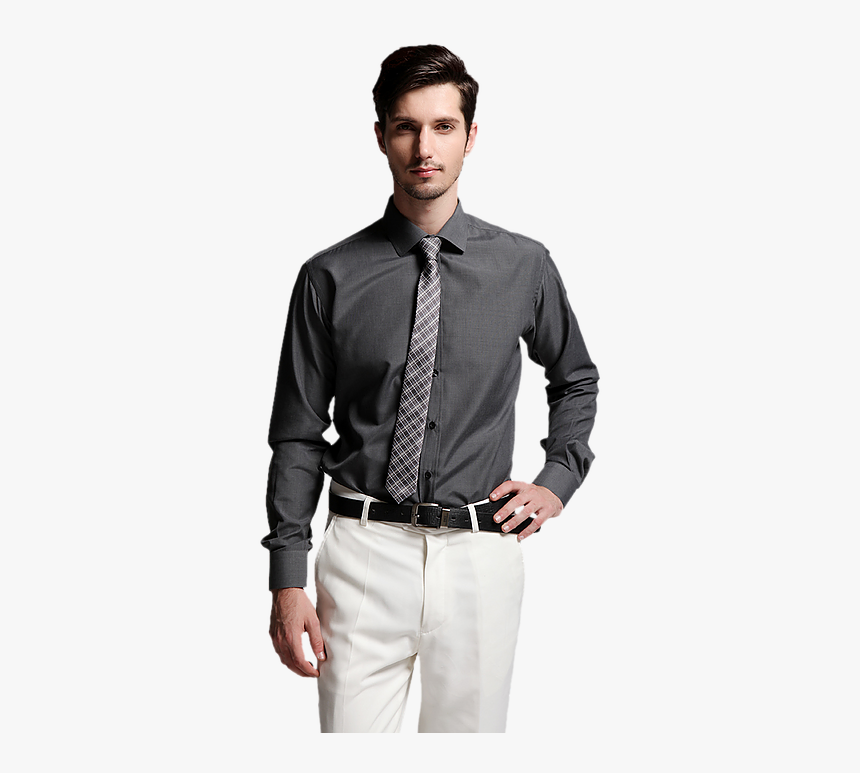 Color Tie With Grey Shirt, HD Png Download, Free Download